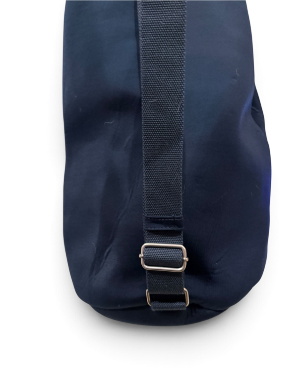 Prada Luna Rossa Navy Blue Drawstring Sling Backpack Shoulder Bag Red Logo - Picture 5 of 8